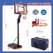 Portable Adjustable Basketball Hoop 5-10 ft PE PET Backboard Outdoor